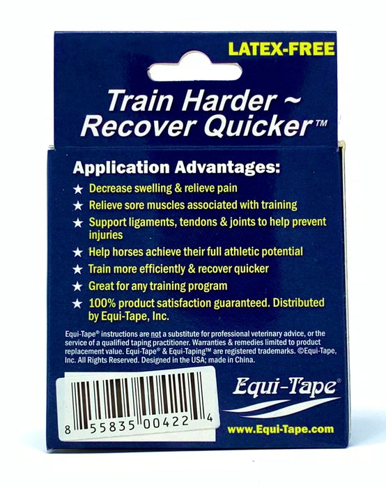 Equi-Tape® Advantage 2" Tape packaging. Equine kinesiology tape.