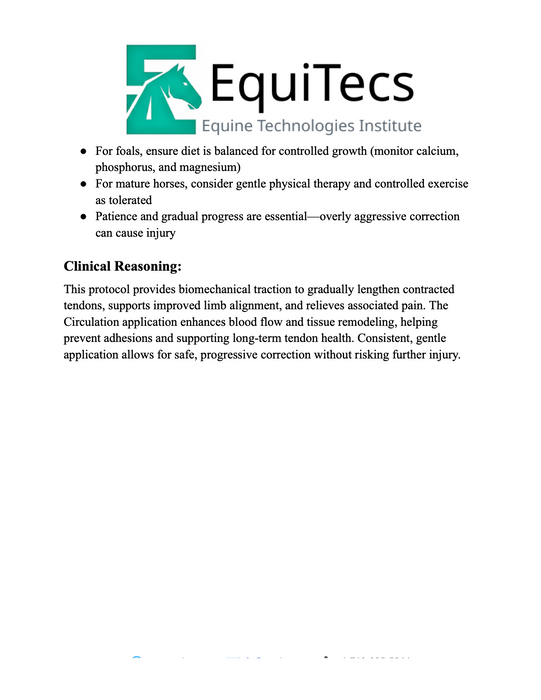 Contracted Tendon Protocol