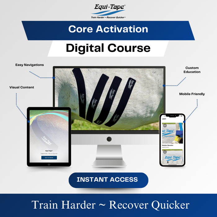 Equi-Tape®'s Practical Solutions ALA Carte application video for equine core activation. Designed to help activate and build the core muscles. Great for horses building their top-line and horses working on collection. 