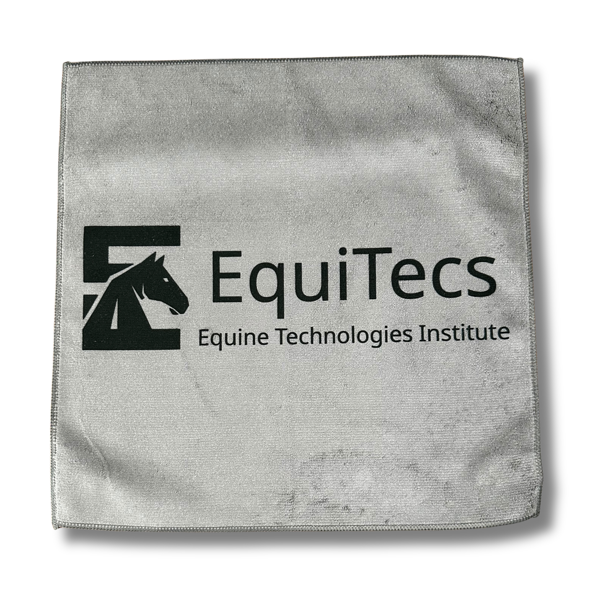 EquiTecs 16x16 microfiber surface prep towel for horse hair cleaning and tape adhesion priming.