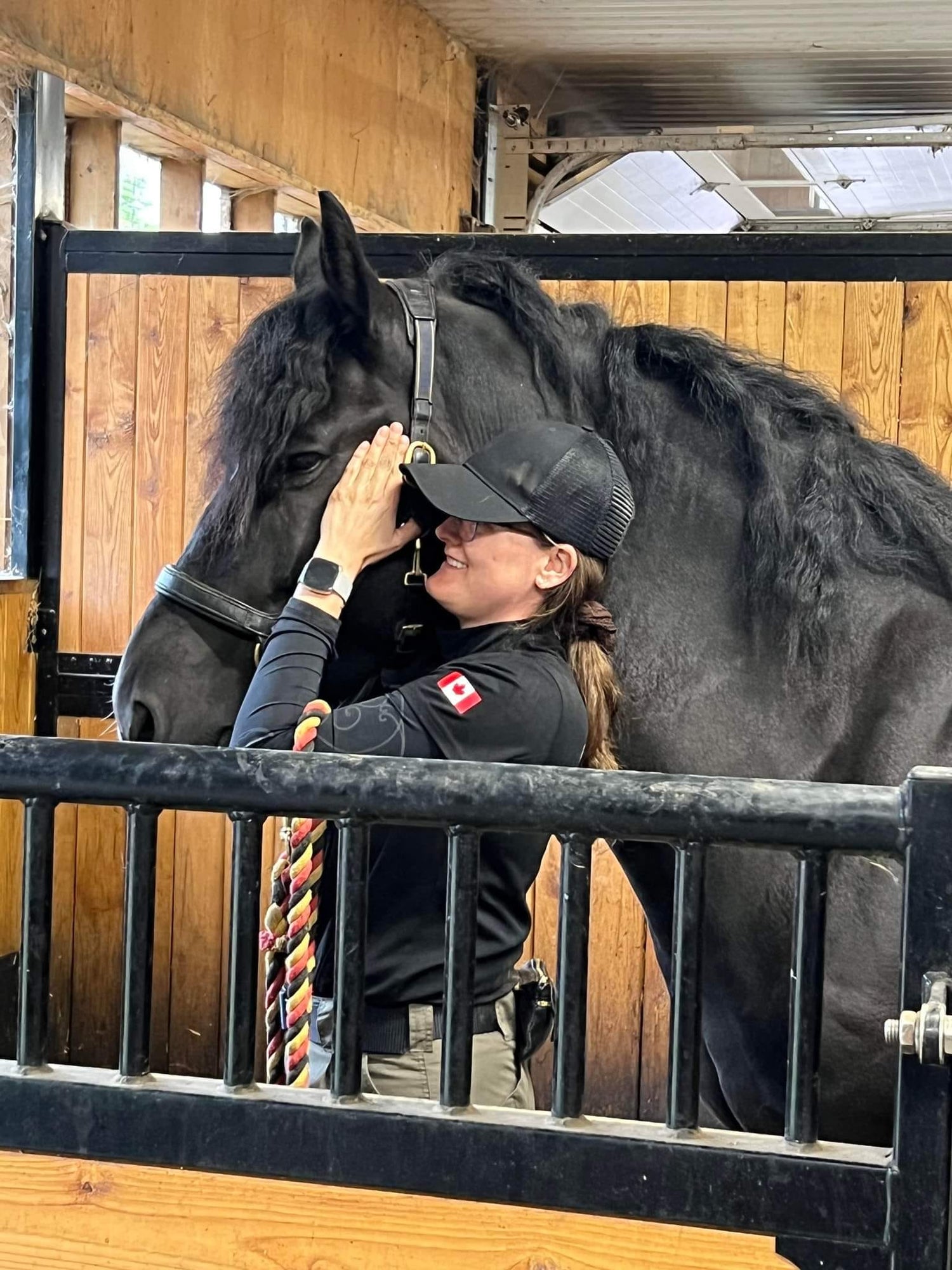 Equi-Tape Certified practitioner helping a beautiful horse!