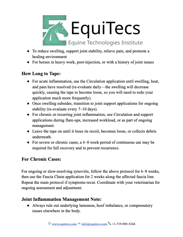 Joint Inflammation/Synovitis Protocol