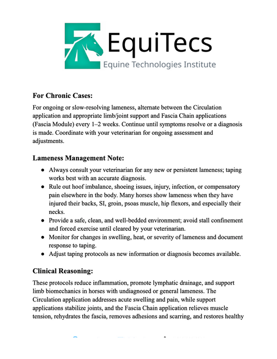 Lameness (General/Undiagnosed) Protocol