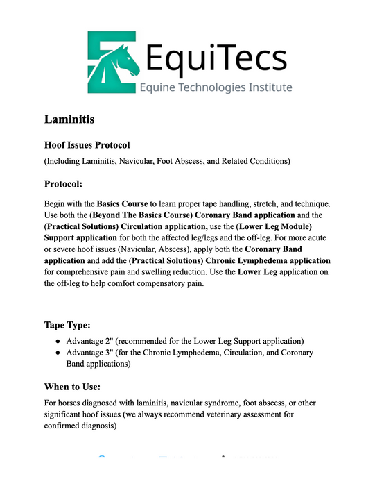 Laminitis Hoof Issues Protocol