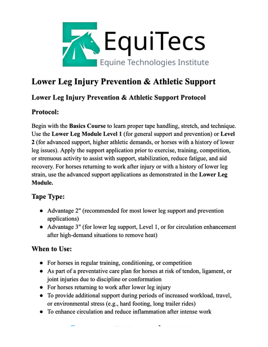Lower Leg Injury Prevention & Athletic Support Protocol