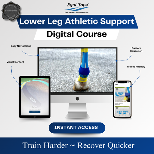 Equi-Tape®'s Lower Leg Module Level 1 - Athletic Support: Everyday taping for injury prevention, support, and circulation during training.