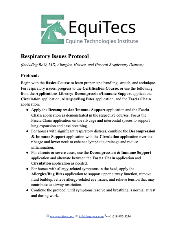 Respiratory Issues Signature Protocol