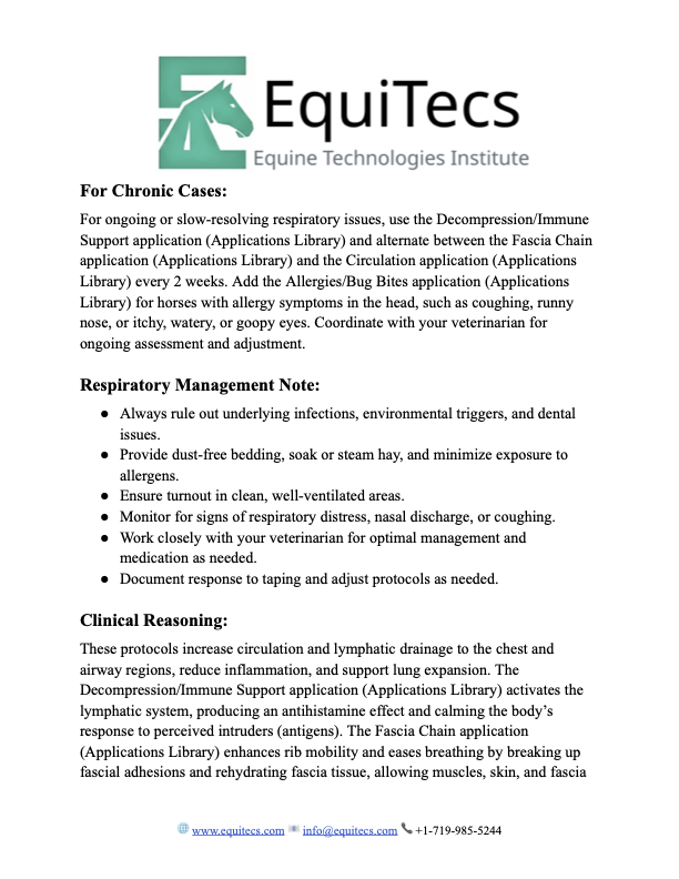 Respiratory Issues Signature Protocol