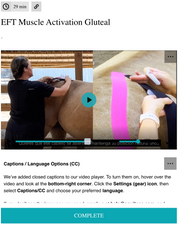 EquiTecs EFT Muscle Activation Gluteal digital course demonstrating horse gluteal functional taping for glute activation and strengthening to support hind end power propulsion balance and injury prevention.