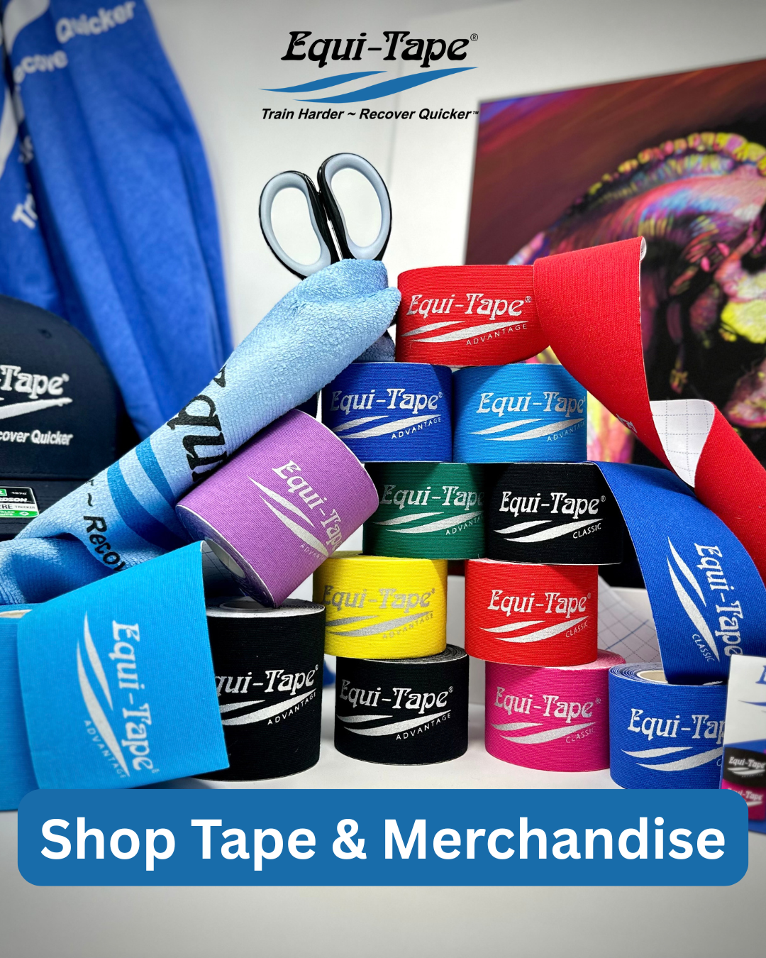 Shop Equi-Tape® tape and merchandise at www.equi-tape.com.