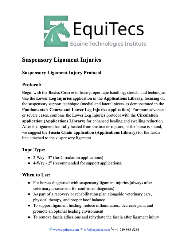 Suspensory Ligament Injuries Signature Bundle