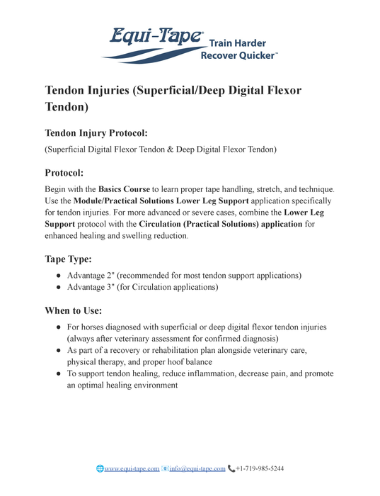 Tendon Injuries Protocol
