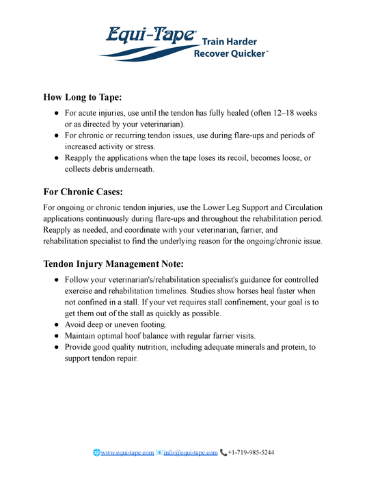 Tendon Injuries Protocol