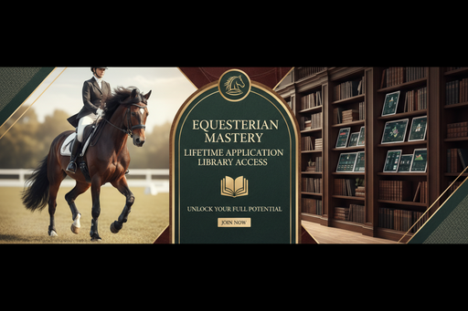 EquiTecs Lifetime Application Library Access hero banner for permanent horse taping video and protocol guides.