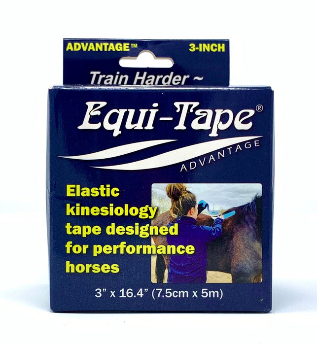Equi-Tape Advantage 3" tape built just for horses, not just a stickier human tape. Equine kinesiology tape. 